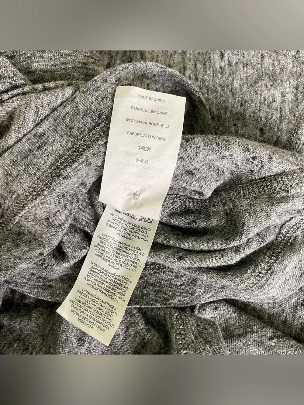 J. Crew Men's Long Sleeve Henley Heather Gray Size XLT
